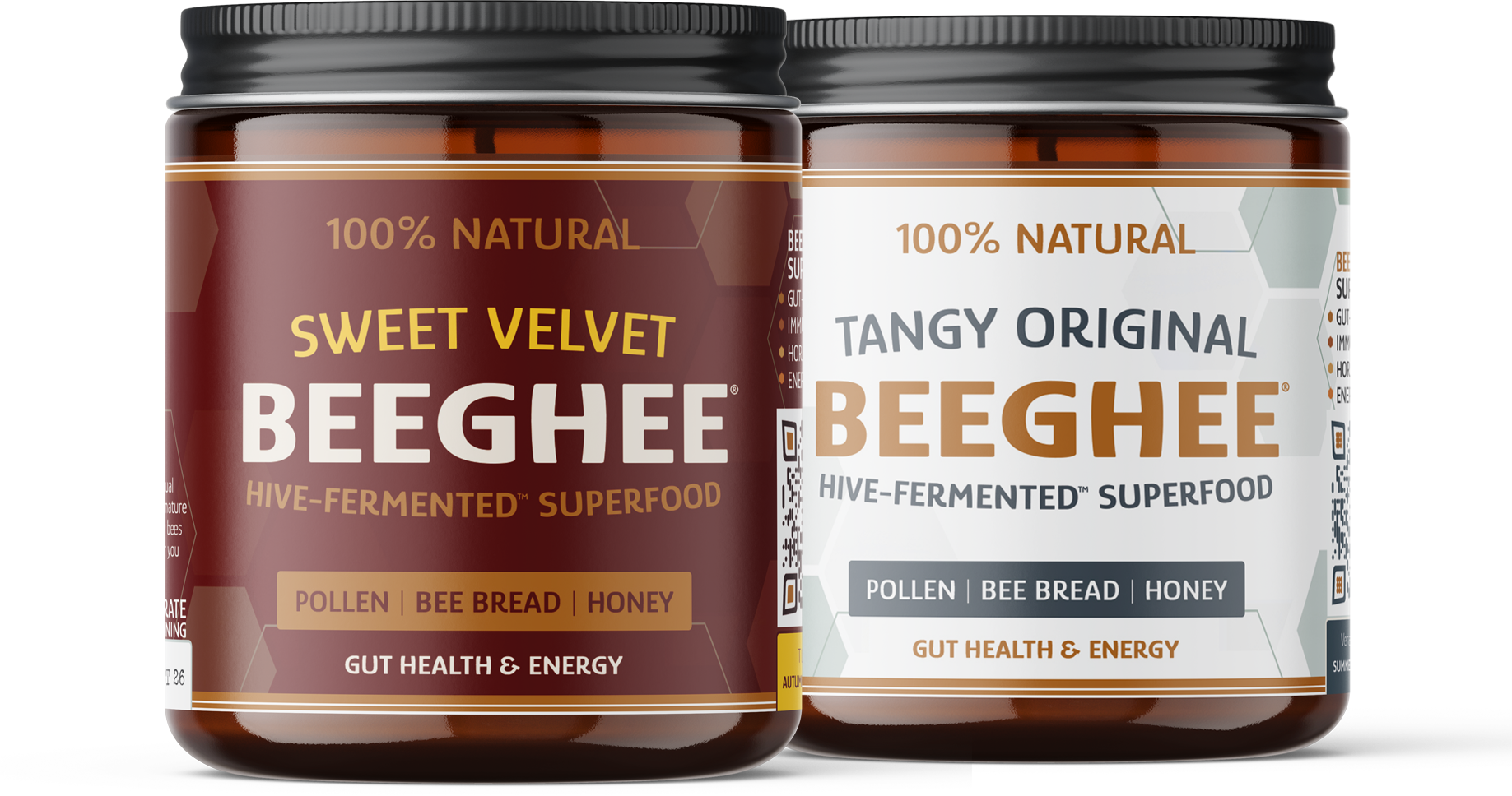 Pots Beeghee — Tangy Original et Sweet Velvet